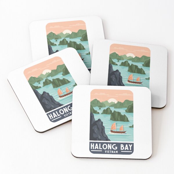 Item preview, A Vintage Travel Art of Halong Bay - Vietnam  designed and sold by GoodOldVintage.