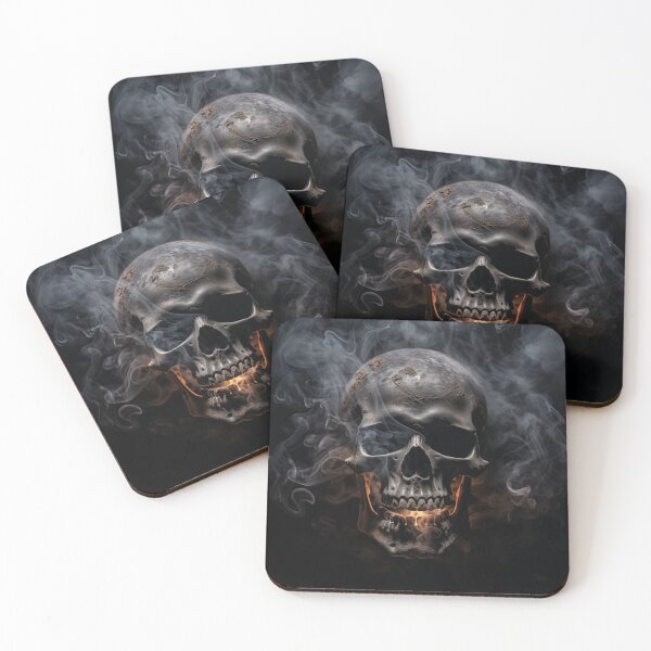 Item preview, Skull fire and smoke designed and sold by AI-Imaginings.