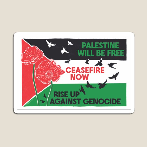 Vista previa del artículo con la obra «Palestina será libre», diseñado y vendido por Mya Zuaiter.