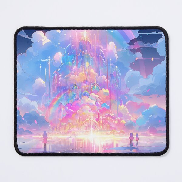 Item preview, Bright Cloudy Sky Rainbow Fantasy Castle designed and sold by bubblegoth.