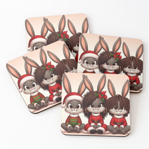 Item preview, Bunny Triplets Christmas designed and sold by QueenOfDesigns.