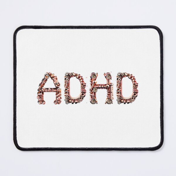 Item preview, The ADHD inscription made of rose gold parts. designed and sold by My-fake-places.