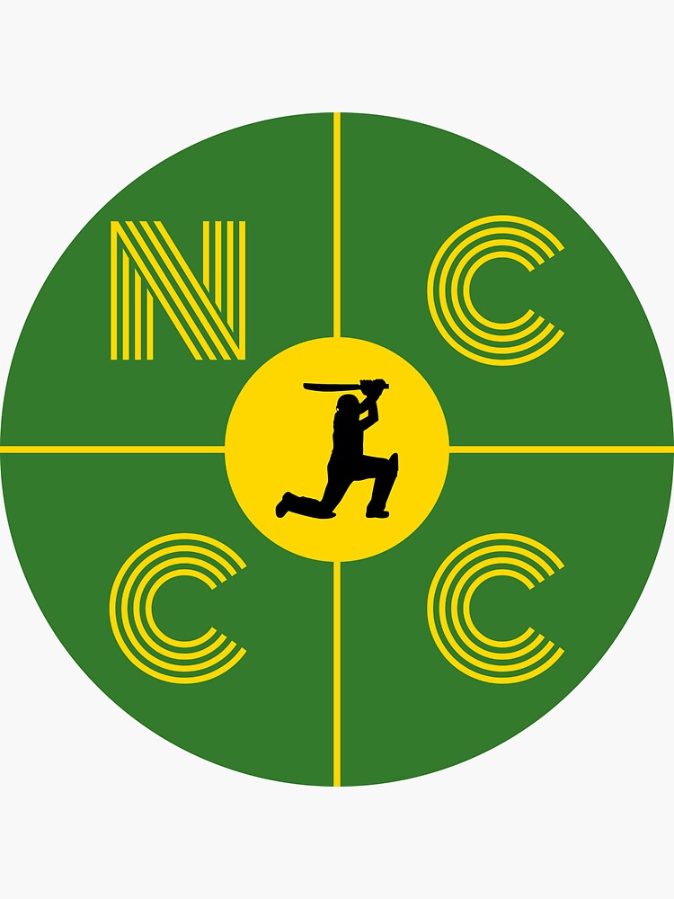 Imagen 3 de 3, Pegatina con la obra Obra minimalista del NCCC del club de críquet del condado de Nottinghamshire, diseñada y vendida por kakarikihill.