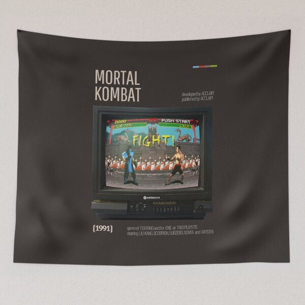 Item preview, Mortal Kombat Retro Poster Game designed and sold by dashart-co.