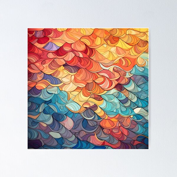 Item preview, Colorful tessellation abstract art  designed and sold by dcrc.