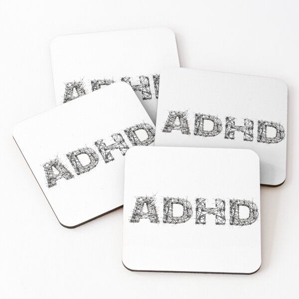 Item preview, The inscription "ADHD" - a tangle of steel barbed wire. designed and sold by My-fake-places.