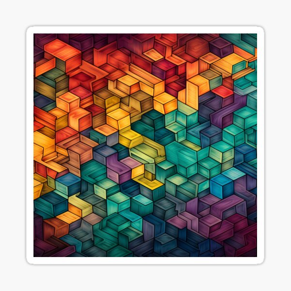 Item preview, Colorful tessellation abstract art  designed and sold by dcrc.