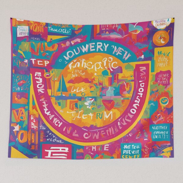 Item preview, "Dynamic Word Collage: Vibrant and Eclectic Art Style" designed and sold by Huycao211.