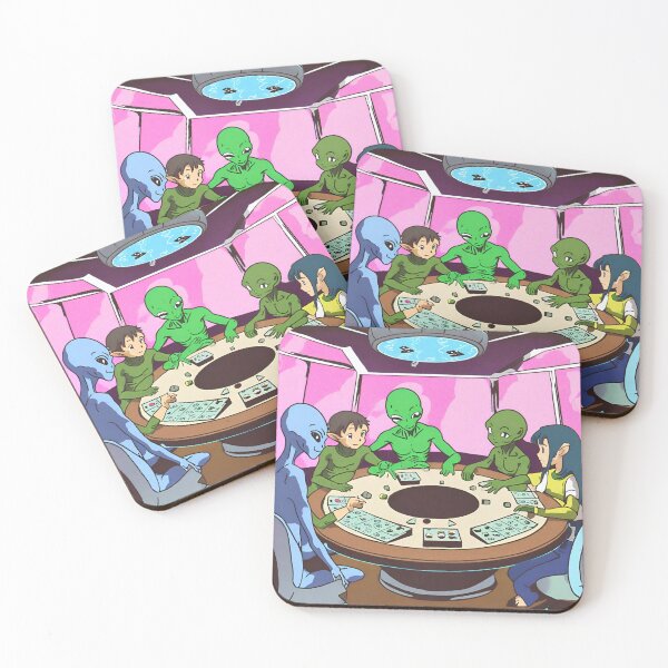 Item preview, dnd mug aliens playing with dnd dice designed and sold by IsntThatNiche.