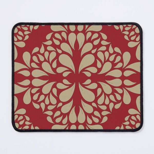 Item preview, Elegant Damask pattern red and yellow designed and sold by ahahdodo.