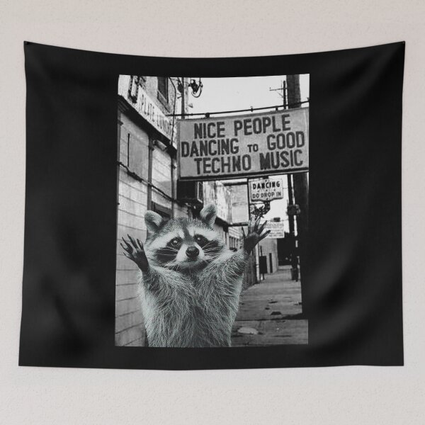 Item preview, Raccoon at a Techno Club designed and sold by DFerraz.