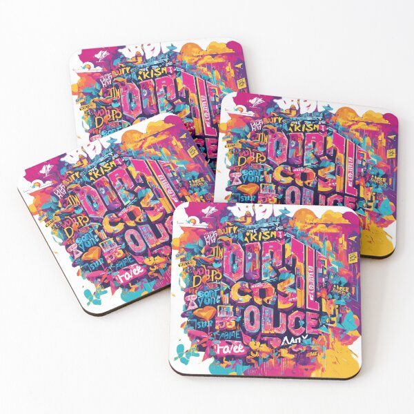Item preview, "Dynamic Word Collage: Vibrant and Eclectic Art Style" designed and sold by Huycao211.