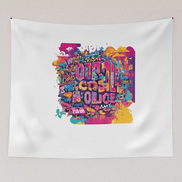 Item preview, "Dynamic Word Collage: Vibrant and Eclectic Art Style" designed and sold by Huycao211.