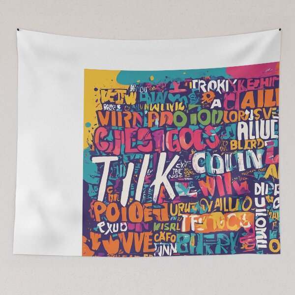 Item preview,  "Dynamic Word Collage: Vibrant and Eclectic Art Style" designed and sold by Huycao211.