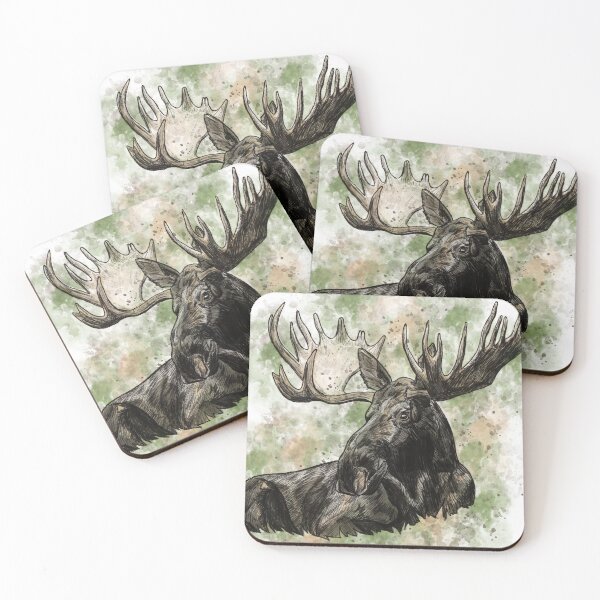 Item preview, Moose in the Field designed and sold by arogerscreation.