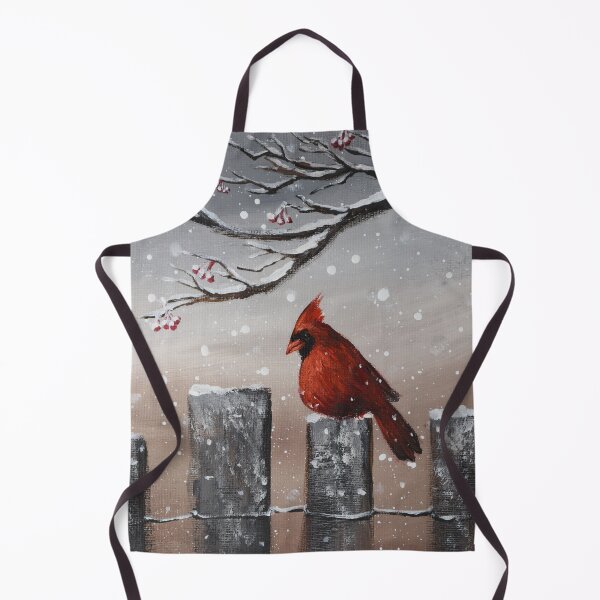 Item preview, Snowy Winter Nature Christmas Bird Lover Red Cardinal designed and sold by LEILA ART SPACE.