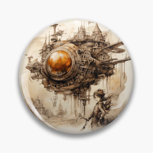 Item preview, Steampunk ship with pilot - vintage - profile - 03 designed and sold by ChinoJay.