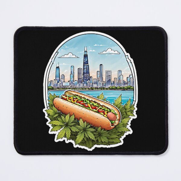 Item preview, Nothing like a Chicago Hot Dog with Mustard, Beautiful Skyline designed and sold by wojysmokes.
