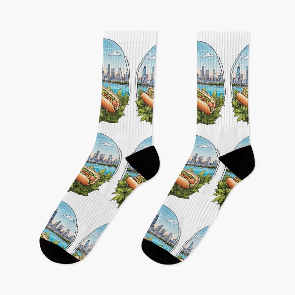 Item preview, Nothing like a Chicago Hot Dog with Mustard, Beautiful Skyline designed and sold by wojysmokes.