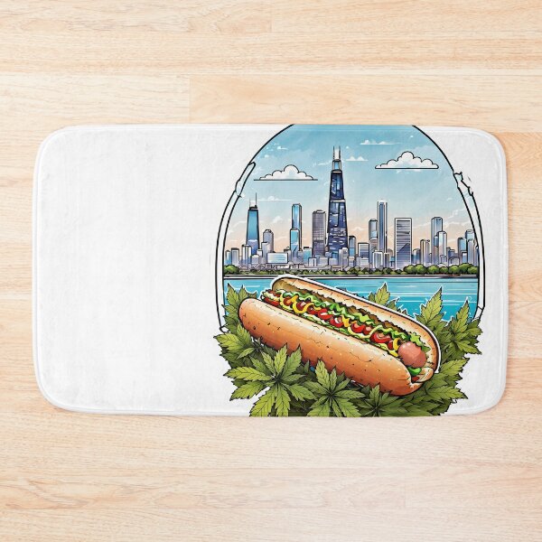 Item preview, Nothing like a Chicago Hot Dog with Mustard, Beautiful Skyline designed and sold by wojysmokes.