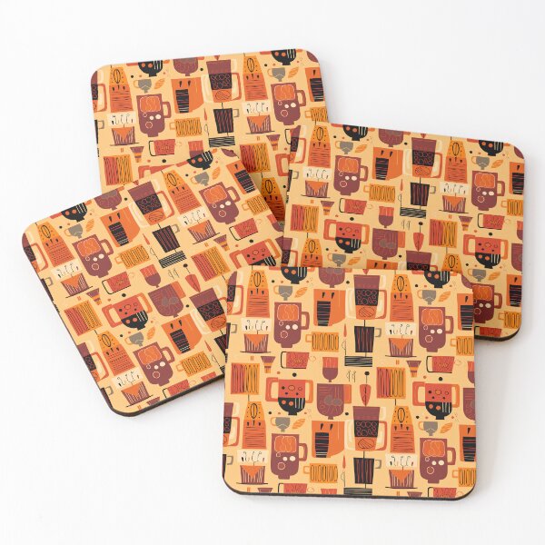Item preview, modern coffee in bold earth tones #2 designed and sold by darkartsflowers.