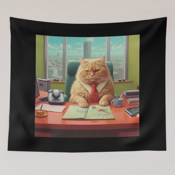 Item preview, Office Cat designed and sold by JollyGoodMerch.