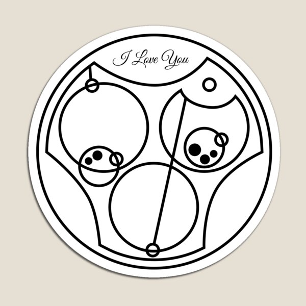 Aperçu de l'œuvre Je t'aime - Circulaire Gallifreyan créée et vendue par TimeLady's Closet.