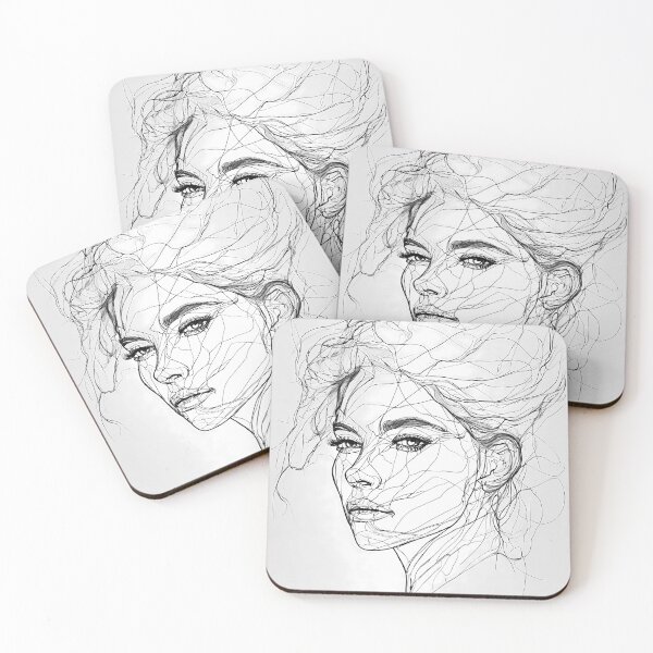 Item preview, " Emotive One-Line Portrait: Expressive Continuous Stroke Art" designed and sold by Huycao211.