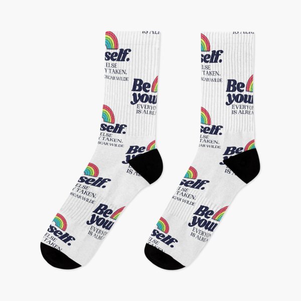 Item preview, Be yourself everyone else is already taken Oscar Wilde quote with rainbow designed and sold by LibrarianLauren.