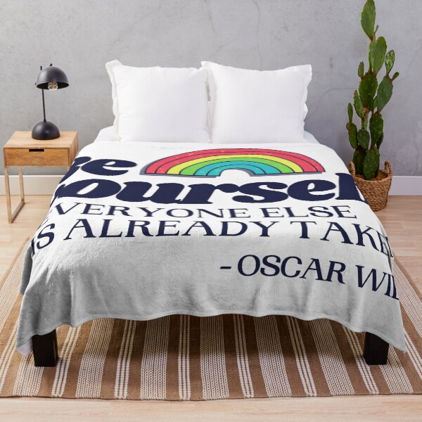 Item preview, Be yourself everyone else is already taken Oscar Wilde quote with rainbow designed and sold by LibrarianLauren.