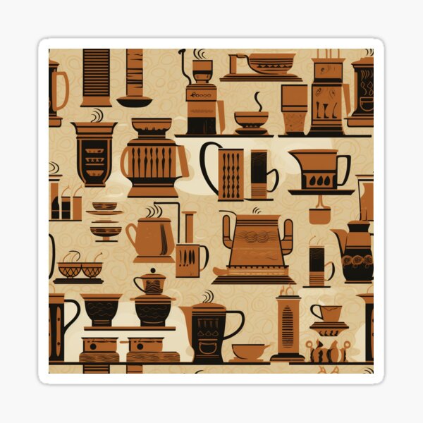 Item preview, modern coffee in subtle earth tones designed and sold by darkartsflowers.