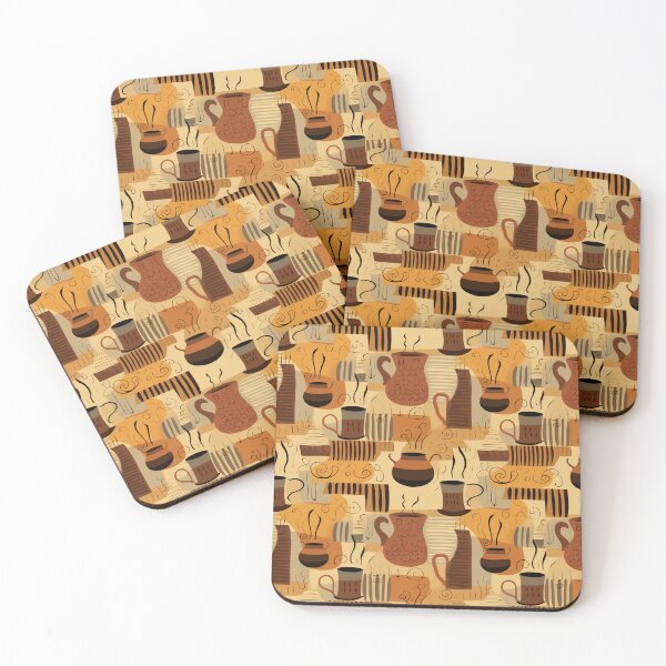Item preview, modern coffee in bold earth tones #5 designed and sold by darkartsflowers.