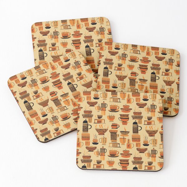 Item preview, modern coffee in bold earth tones #5 designed and sold by darkartsflowers.