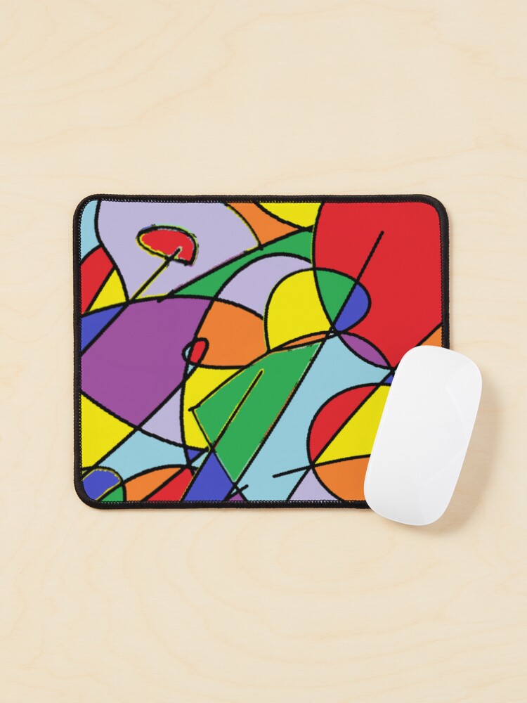 Thumbnail 1 of 5, Mouse Pad, Just Fun, Bright Colors and Swirls designed and sold by 5849.