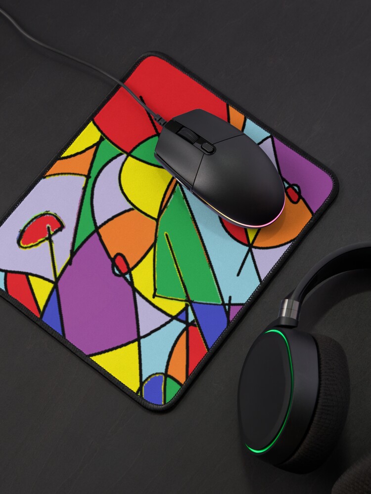 Thumbnail 4 of 5, Mouse Pad, Just Fun, Bright Colors and Swirls designed and sold by 5849.
