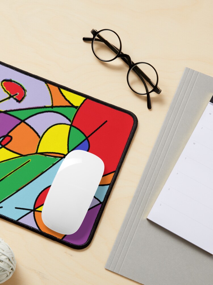 Thumbnail 3 of 5, Mouse Pad, Just Fun, Bright Colors and Swirls designed and sold by 5849.