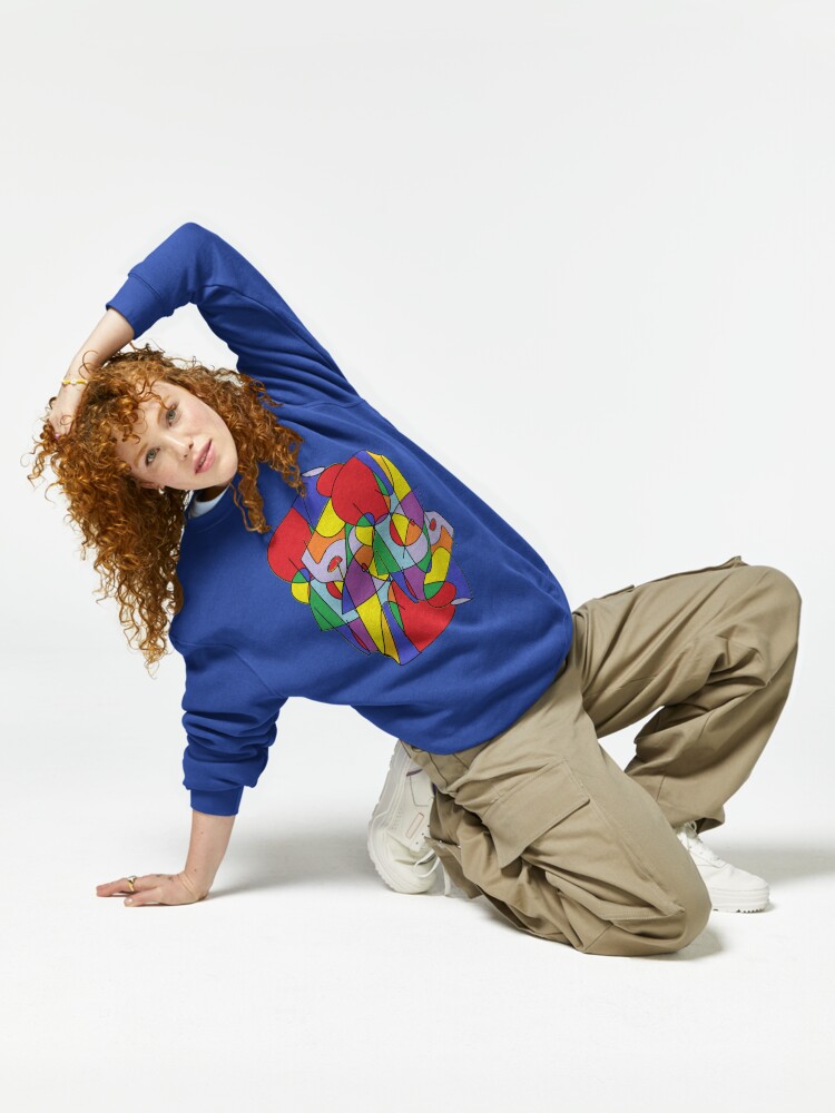 Thumbnail 6 of 7, Pullover Sweatshirt, Just Fun, Bright Colors and Swirls designed and sold by 5849.