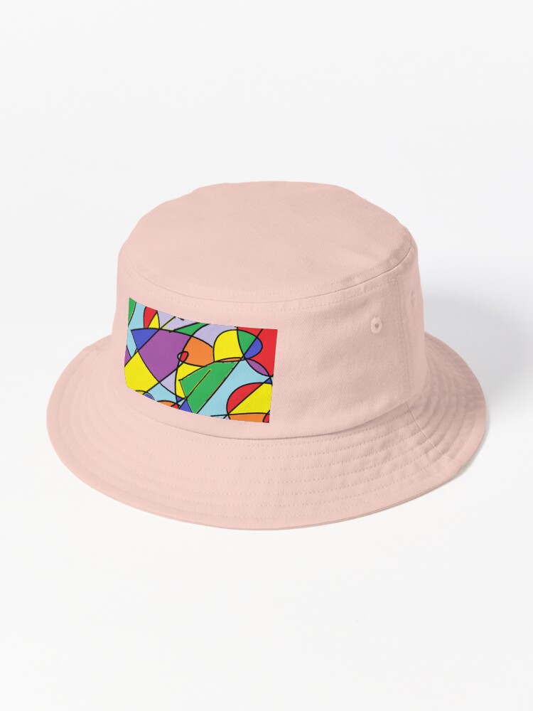 Thumbnail 1 of 6, Bucket Hat, Just Fun, Bright Colors and Swirls designed and sold by 5849.