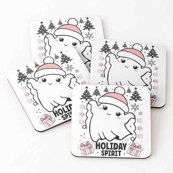 Item preview,  Pink Holiday Spirit | Cute and Festive Christmas Ghost with Christmas Lights designed and sold by PearlMoonGrapes.