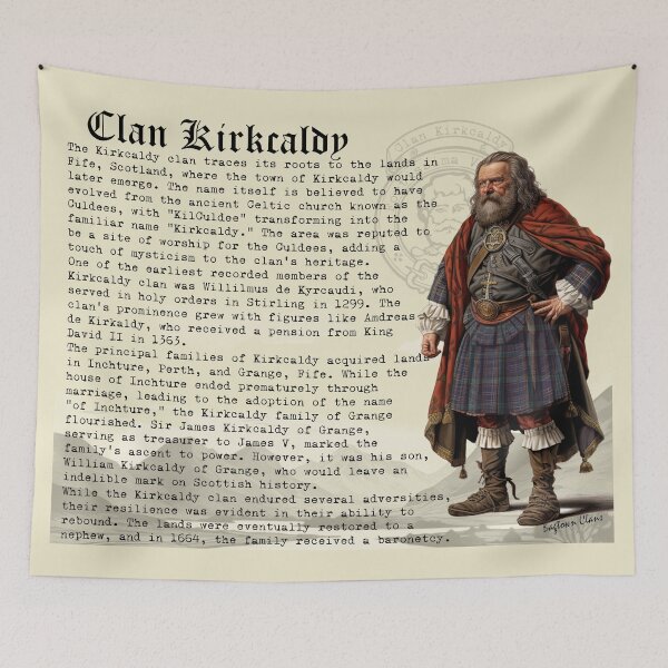 Item preview, Clan Kirkcaldy Scottish History  designed and sold by BagTown Clans.