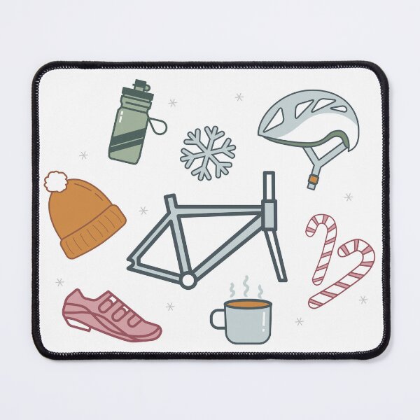 Item preview, Cute Christmas Bike Cycling Gear Girl SVG Illustration designed and sold by montemaredesign.
