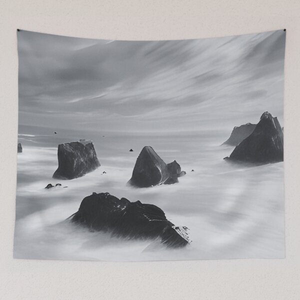 Item preview, Oregon Coast Ocean Rocks In Black And White designed and sold by OregonsOwn.