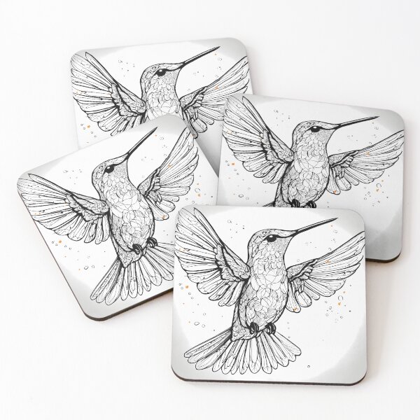 Item preview, "Fluid Hummingbird: One-Line Art Graphic" designed and sold by Huycao211.