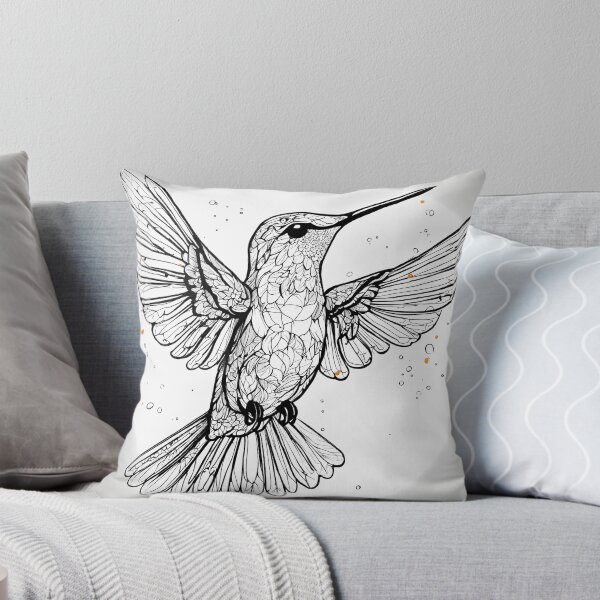 Item preview, "Fluid Hummingbird: One-Line Art Graphic" designed and sold by Huycao211.