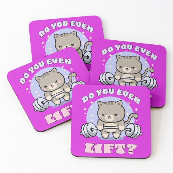 Item preview, Weight lifting cartoon gym cat : Funny Cat Working Out designed and sold by ImaginarStore.