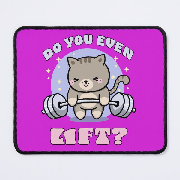Item preview, Weight lifting cartoon gym cat : Funny Cat Working Out designed and sold by ImaginarStore.