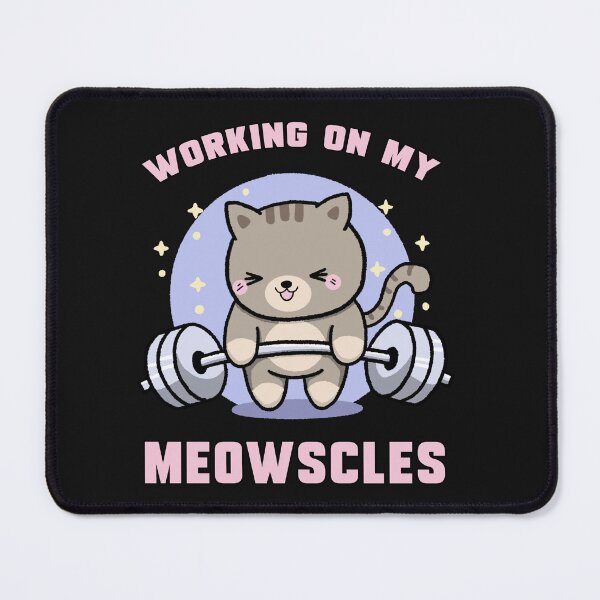 Item preview, Weight lifting cartoon gym cat : Funny Cat Working Out designed and sold by ImaginarStore.