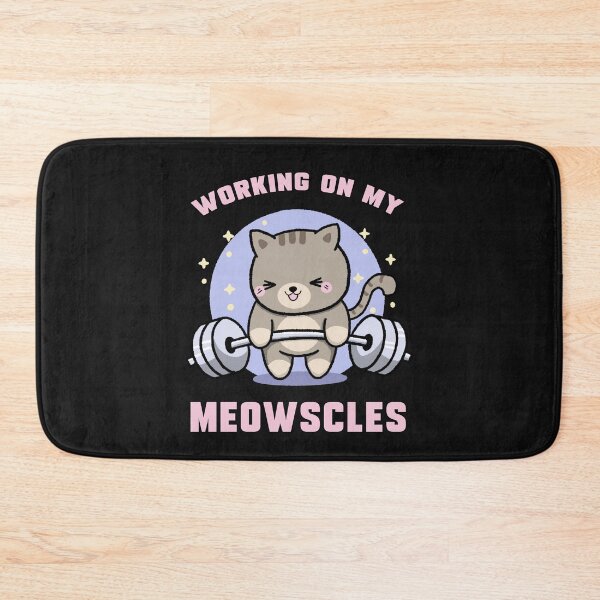 Item preview, Weight lifting cartoon gym cat : Funny Cat Working Out designed and sold by ImaginarStore.