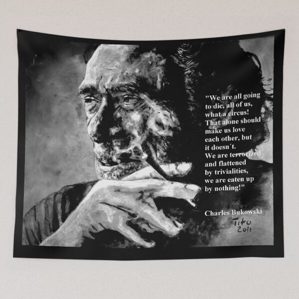 Item preview, Charles Bukowski - black - quote designed and sold by ARTito.