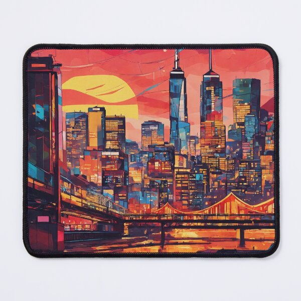 Item preview, Copy of City Pride Skyline: Patriotic Urban Landscape in Red, White, and Blue designed and sold by Huycao211.